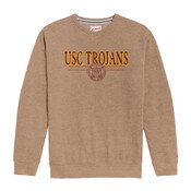 USC Trojans Men's League Tan Heritage Classic Crew Neck Sweatshirt